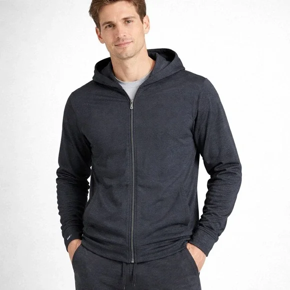 Vuori Men's Black Waffle Zip Hoodie 2.0 Performance Athleisure Wear V259 Size S - Picture 1 of 14